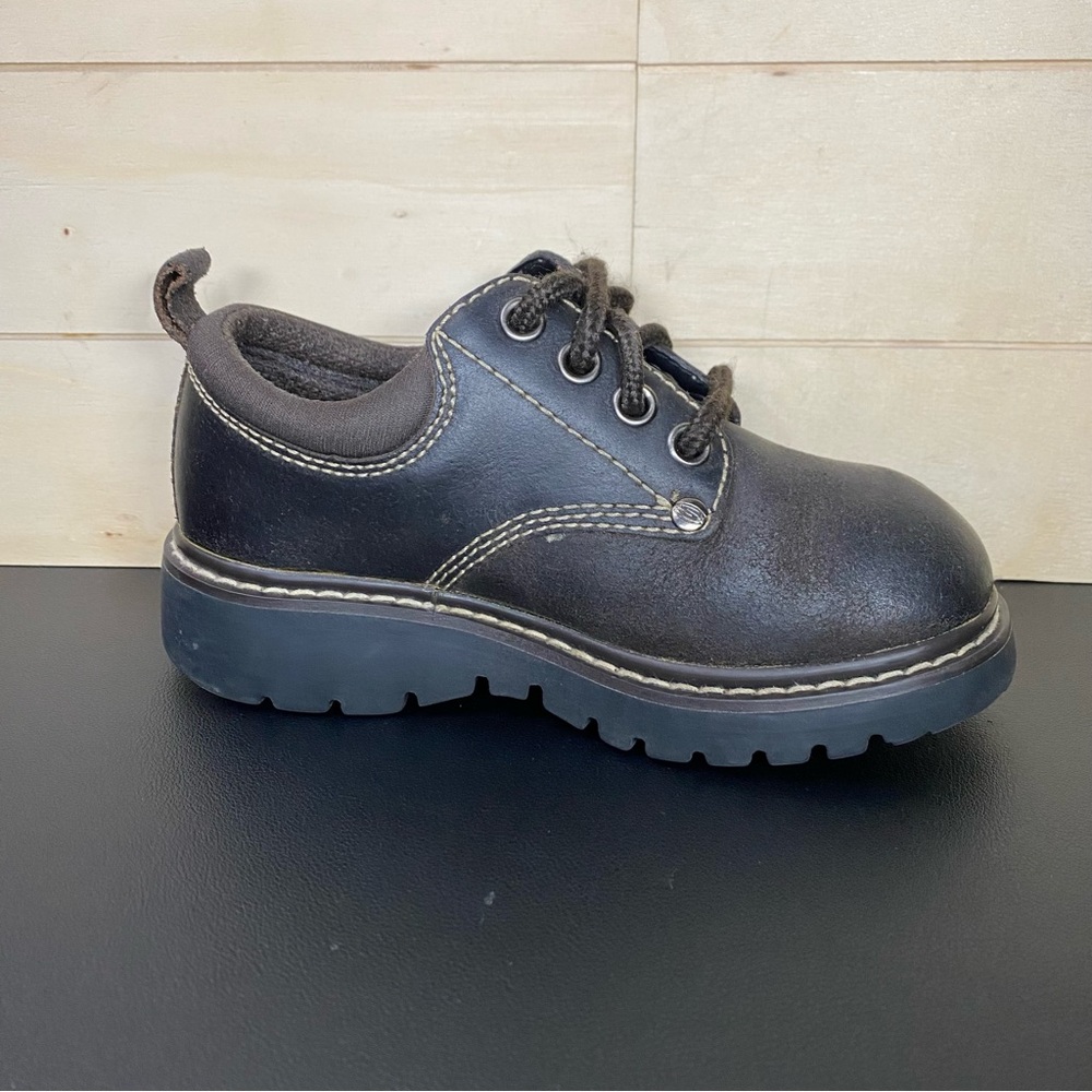Skechers Y2K Sneakers Vintage Brown Leather Kid's Youth Size 11.5 Shoes 8174L - Picture 3 of 11